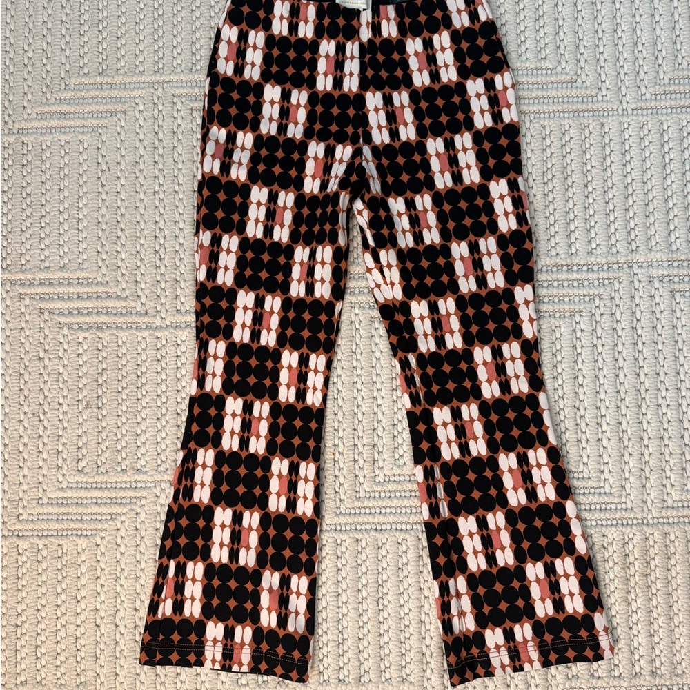 Maeve by Anthropologie Margot Pull on Kick Flare Geometric Print Size XS